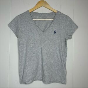 Polo Ralph Lauren Women V-Neck Tee T-Shirt Pony Logo V-Neck Shirt Blouse Tee
